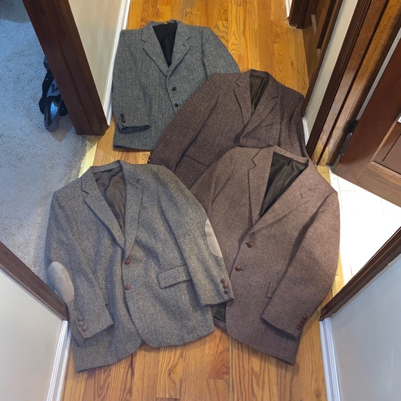 Harris Tweed Other - (4) Men Harris Tweed Suit Blazers 44R Large